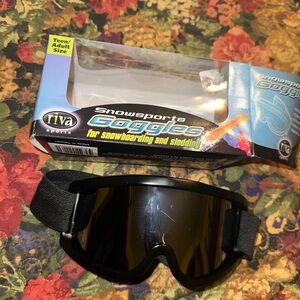 Riva Sports Black Snow Goggles